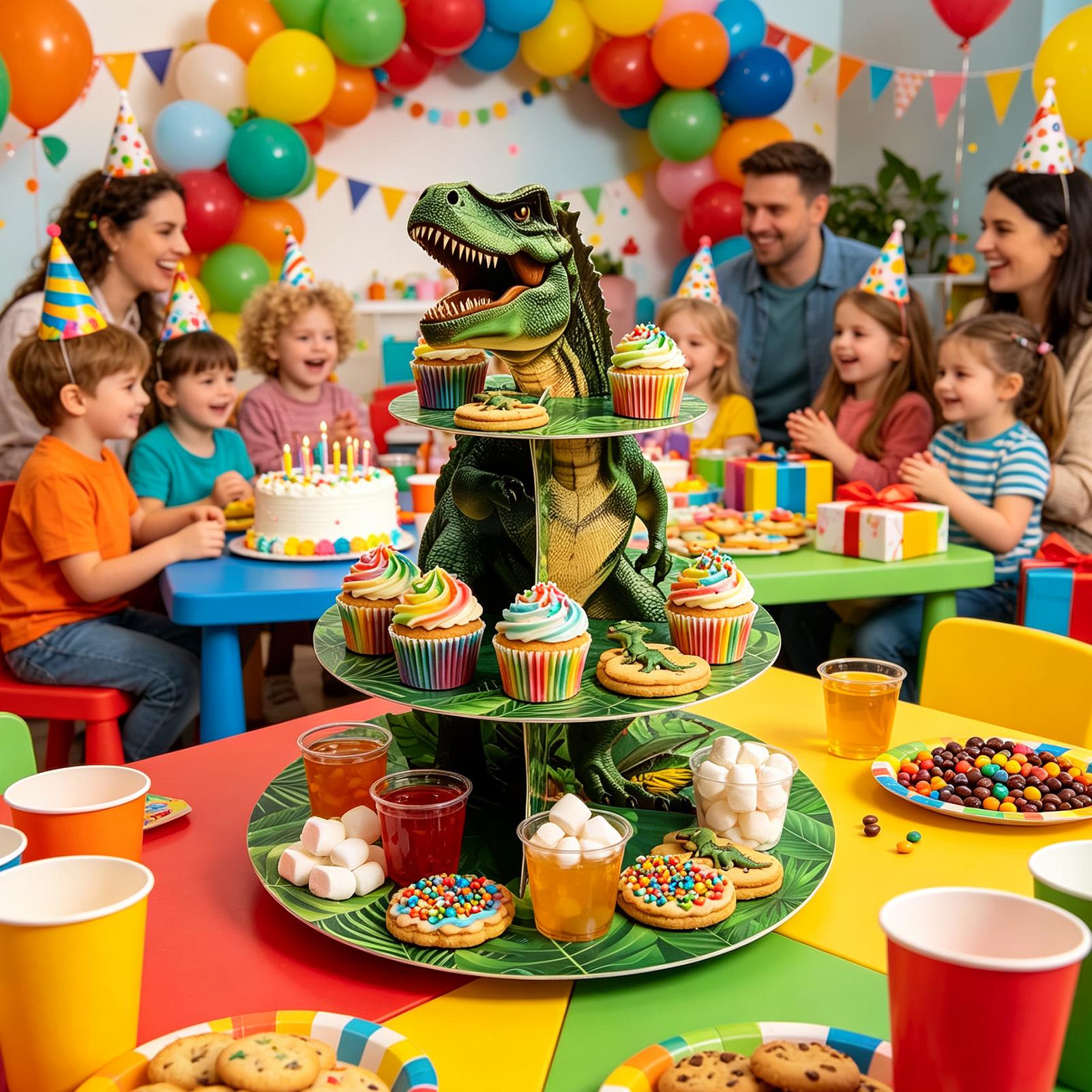 Cupcake Stand 3 Tiers Dinosaur - Home Bar Shelves review and price