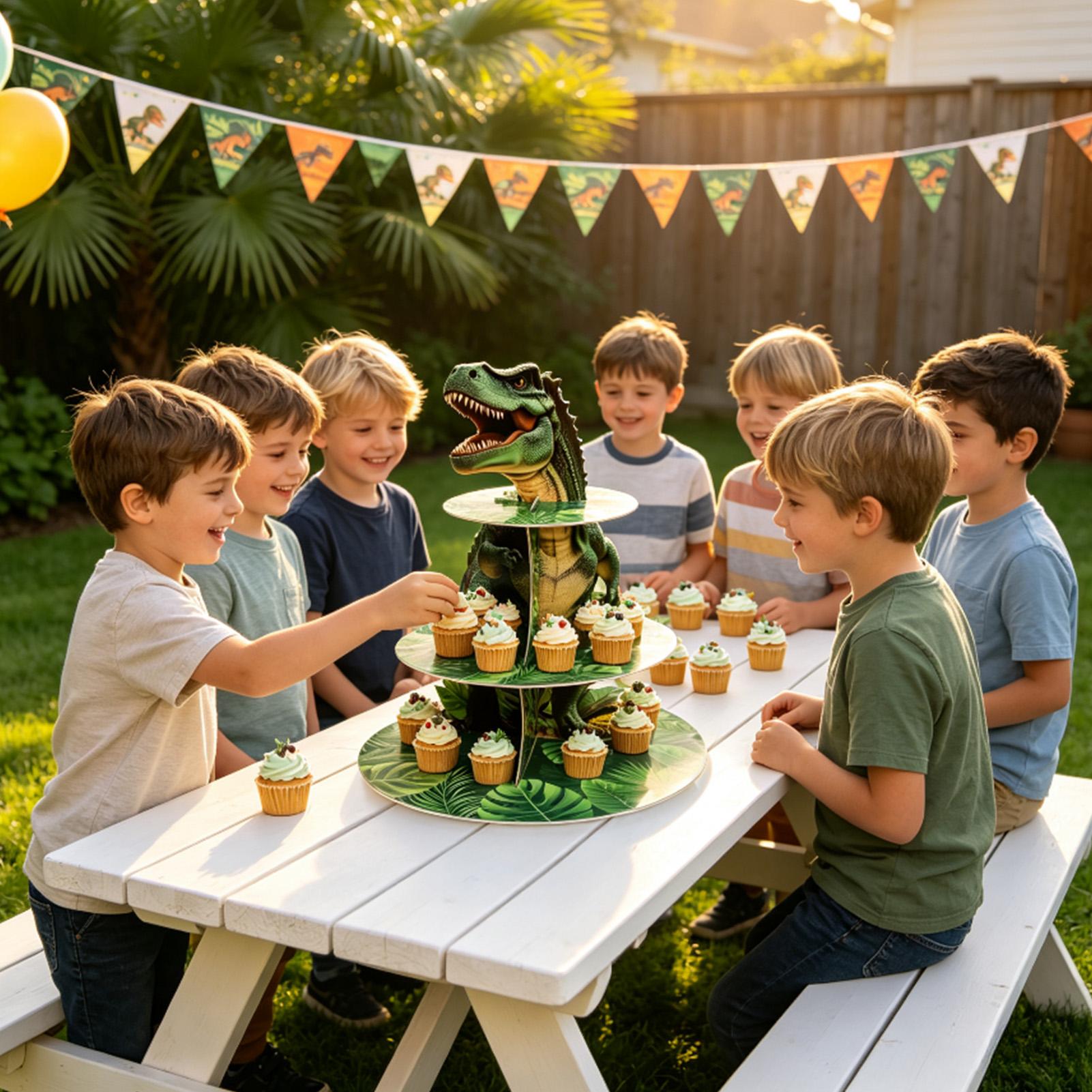 Cupcake Stand 3 Tiers Dinosaur - Home Bar Shelves review and price