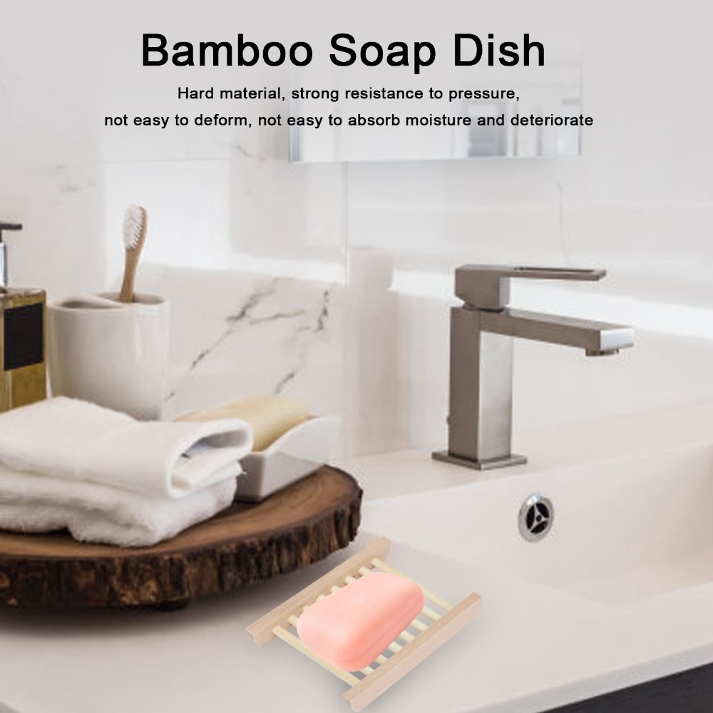 5 PCS Natural Wood Soap Dish S - Home Bar Supplies review and price