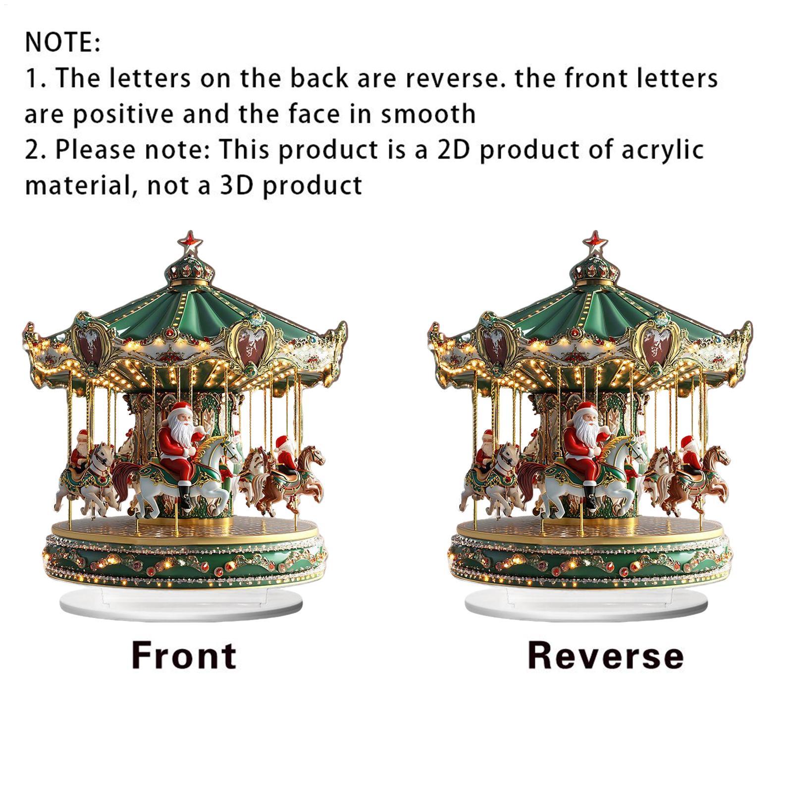 Christmas Carousel Acrylic 2D  - Home Bar Shelves review and price