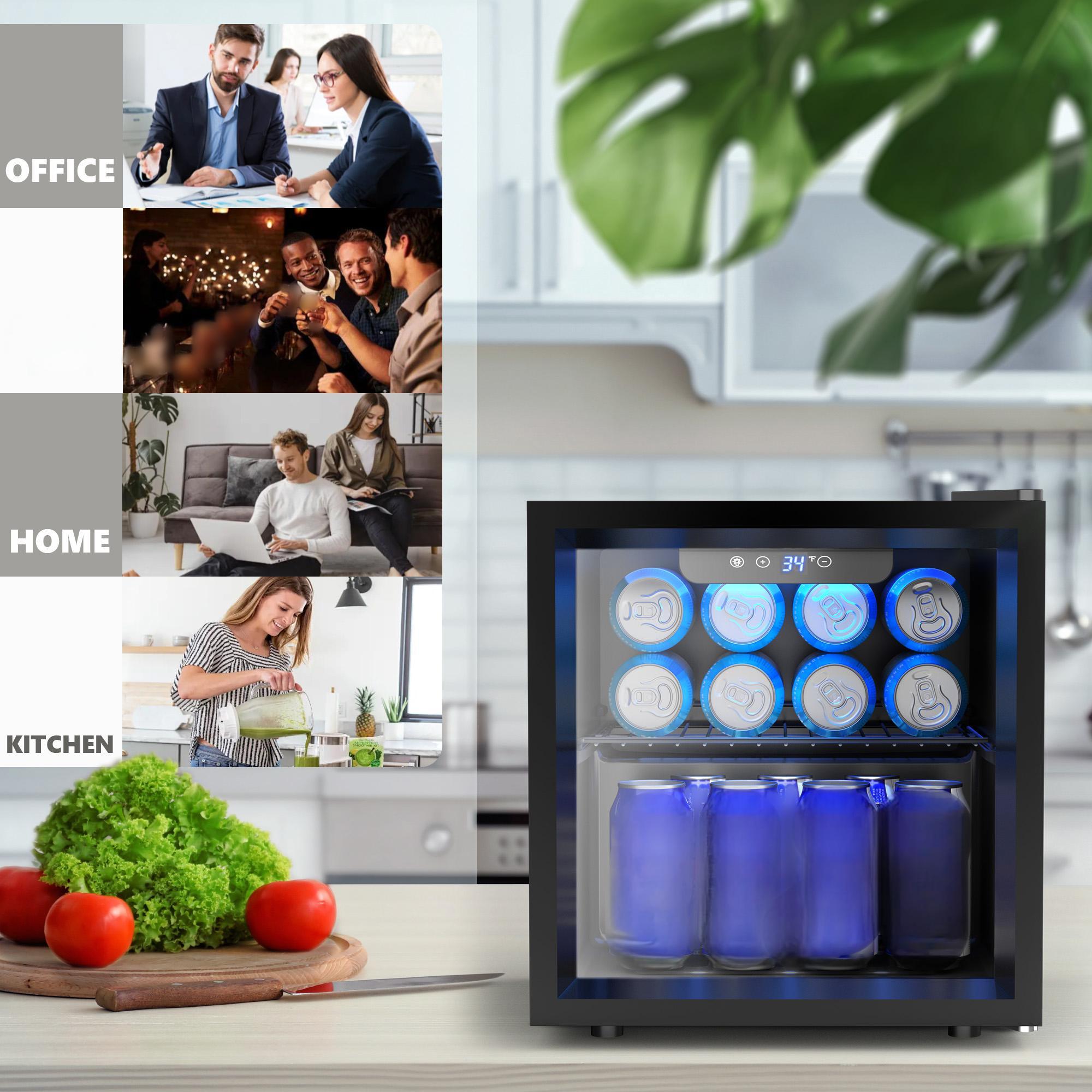 EKOJUCE Glass Door Mini Fridge - Home Bar And Fridge review and price