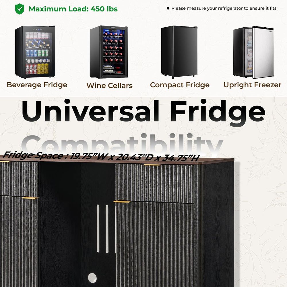 60 Coffee Bar Cabinet with Min - Home Bar And Fridge review and price