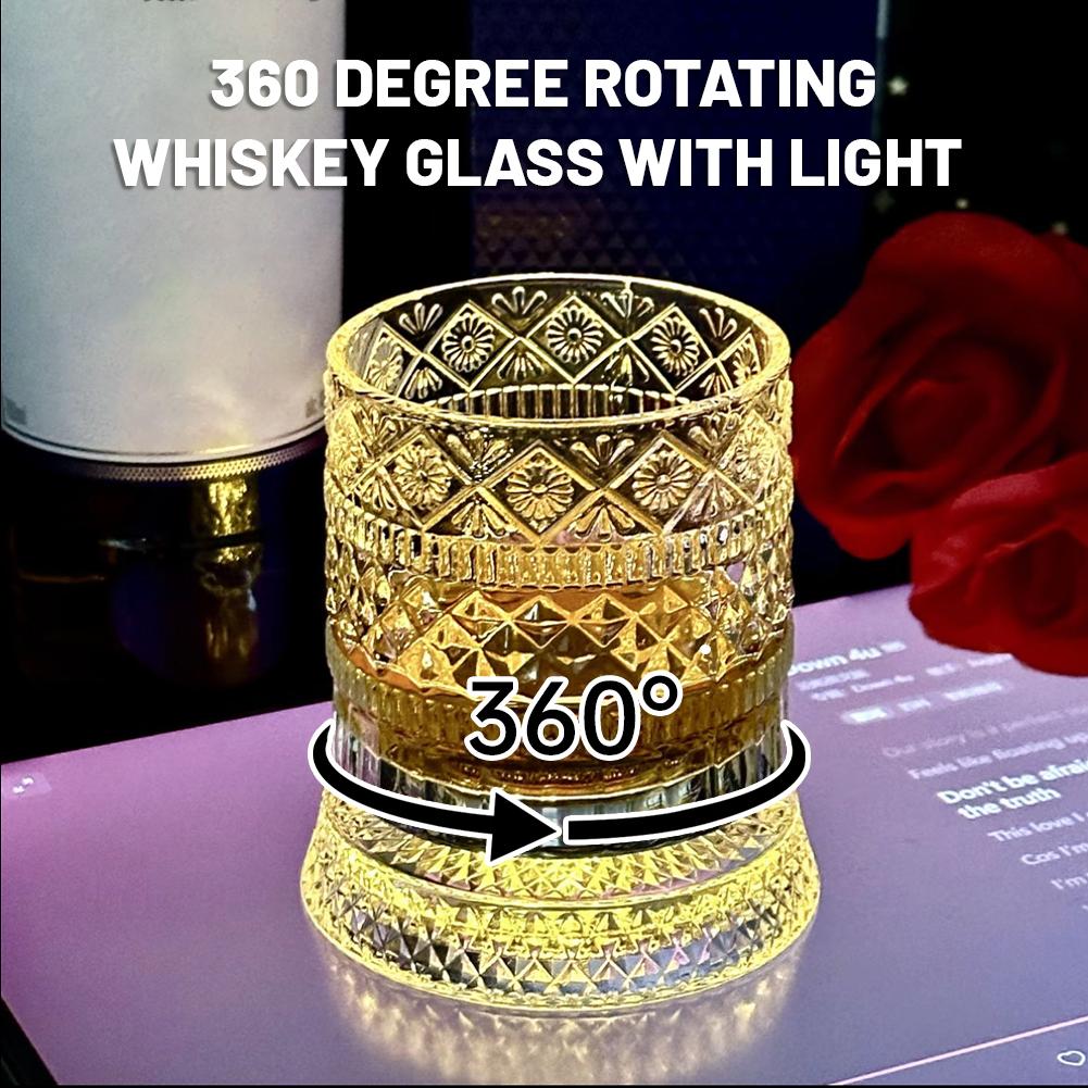360° Rotating Whiskey Glass wi - Old Fashioned Glass review and price