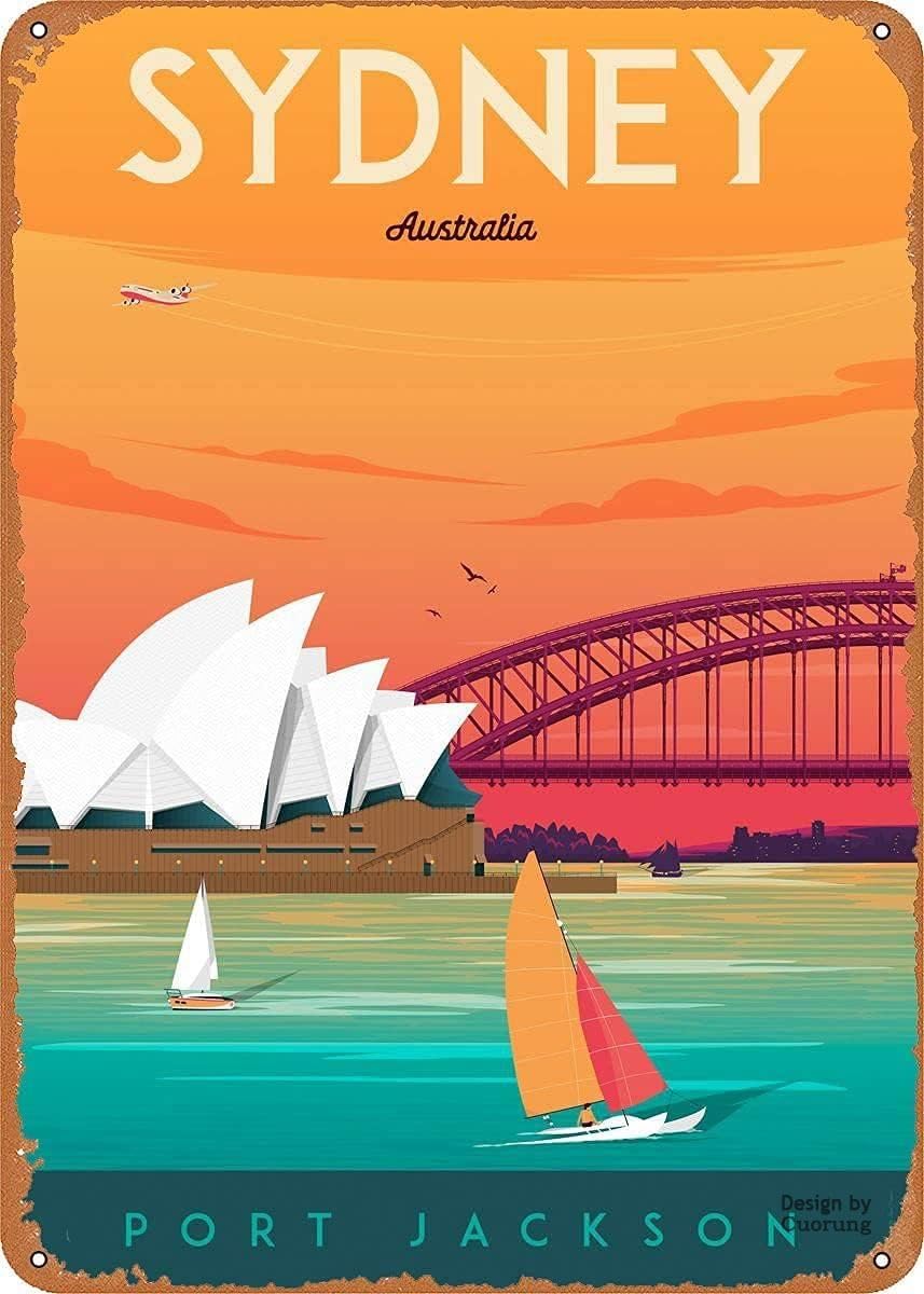 Man Cave Decor Travel Metal Ti - Home Bar Sydney review and price