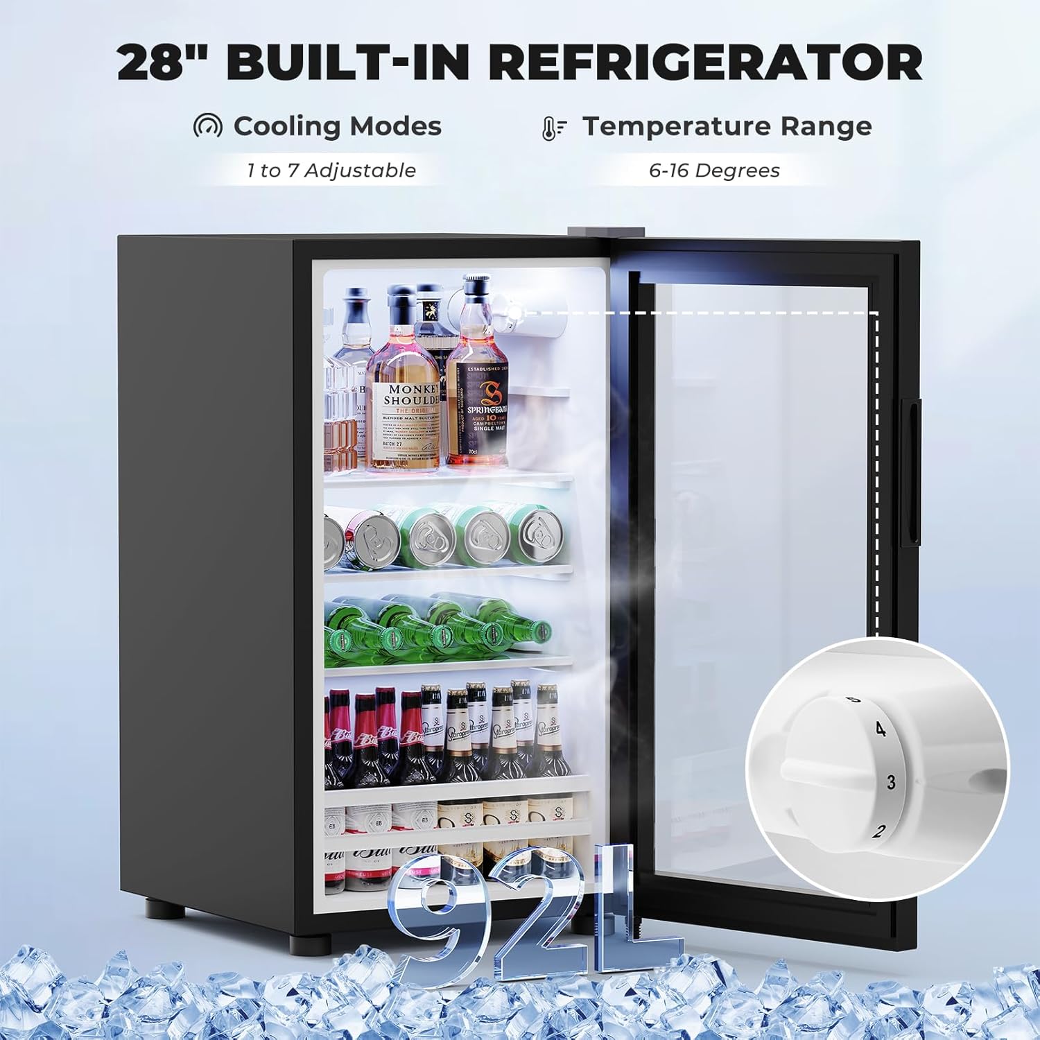 Fluted Coffee Bar Cabinet with - Home Bar And Fridge review and price