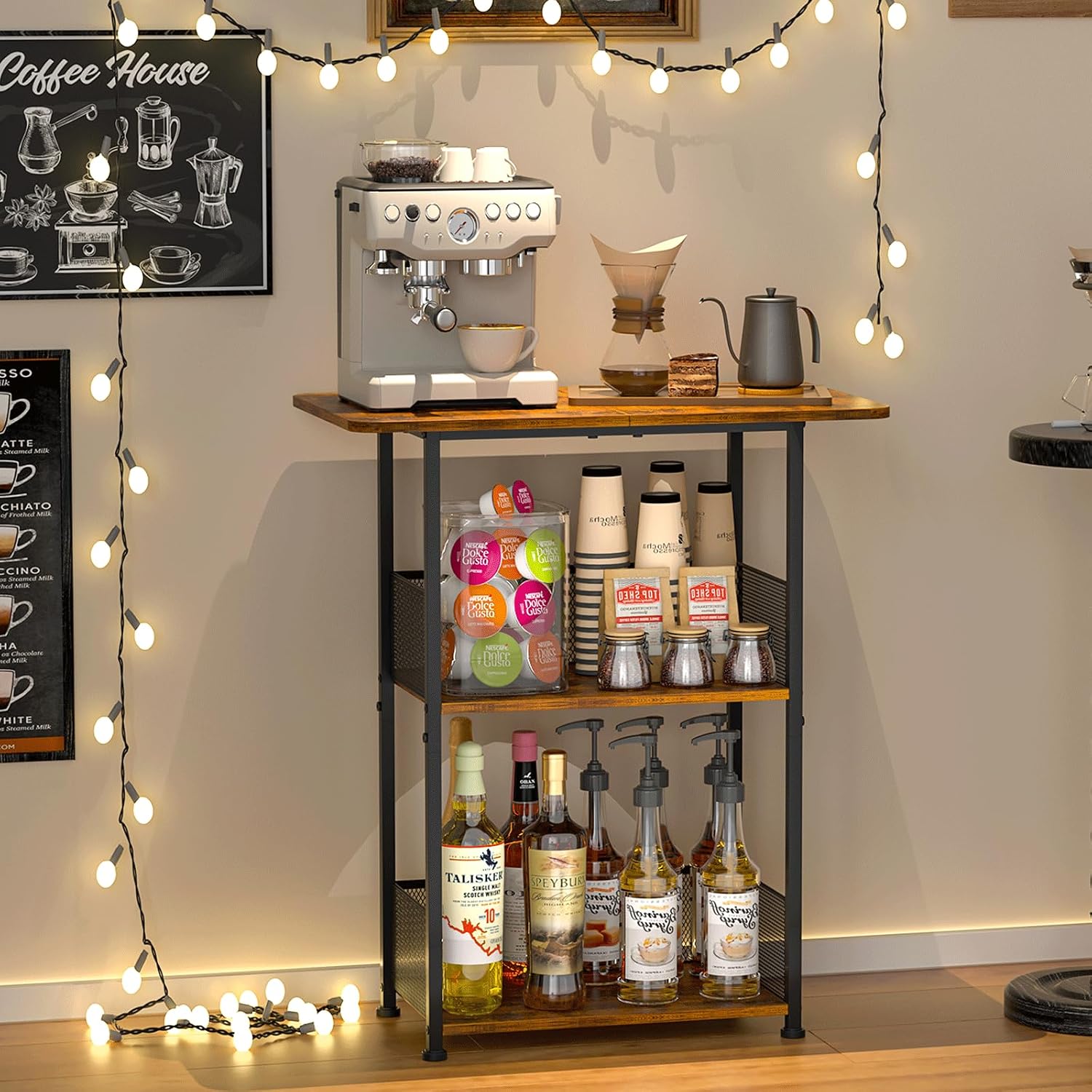 Mini Floor Standing Coffee Bar - Home Bar Setup review and price