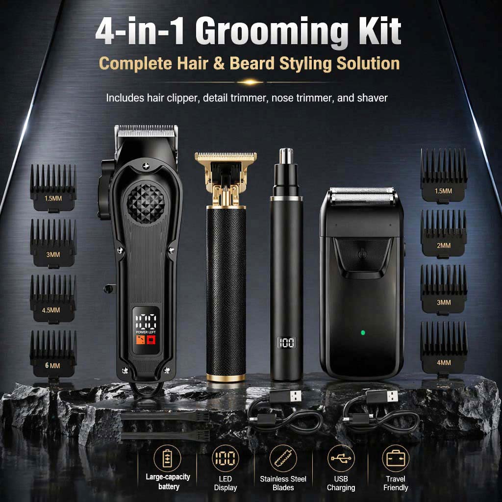 4-in-1 Men's Hair Clipper Set  - Home Barbershop review and price