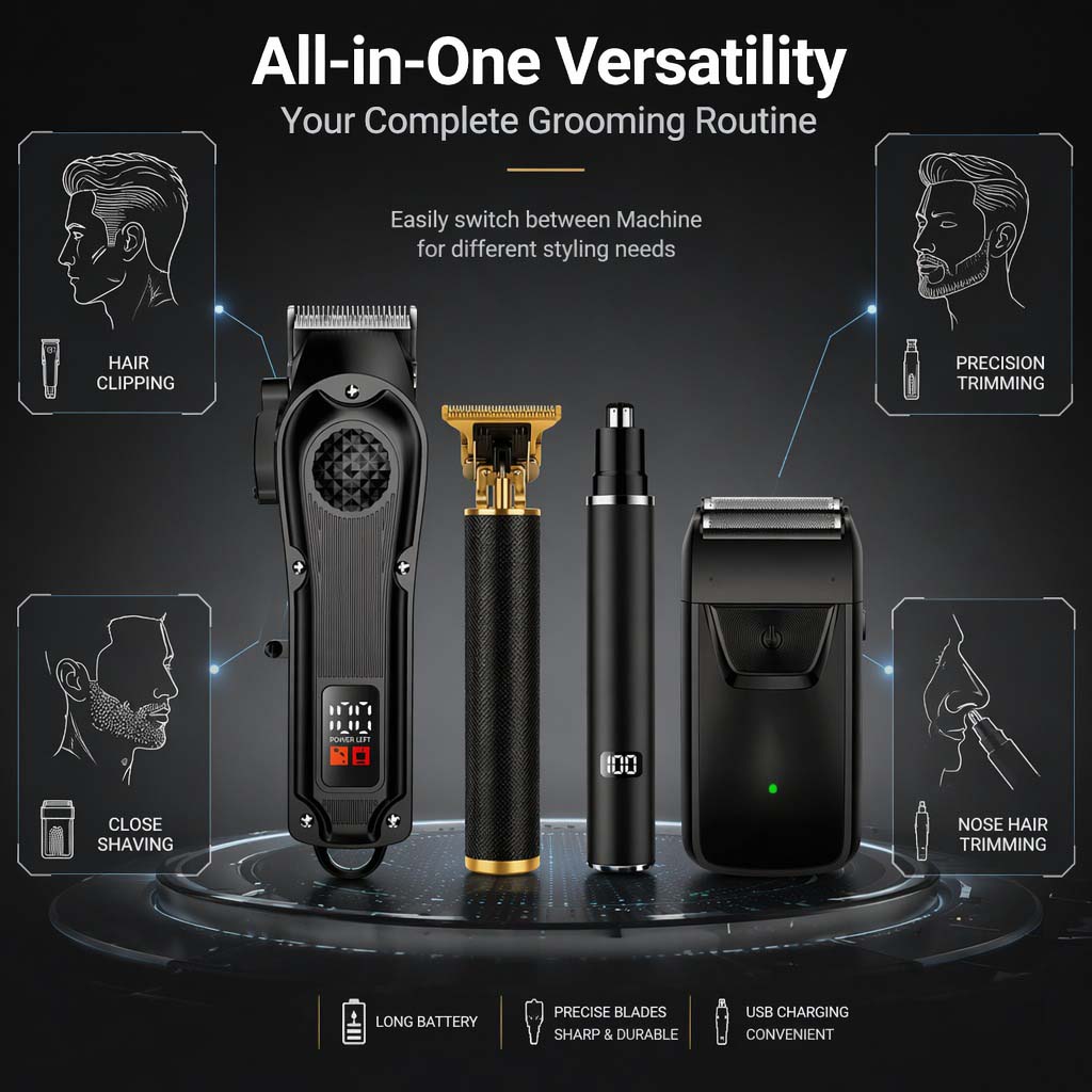 4-in-1 Men's Hair Clipper Set  - Home Barbershop review and price