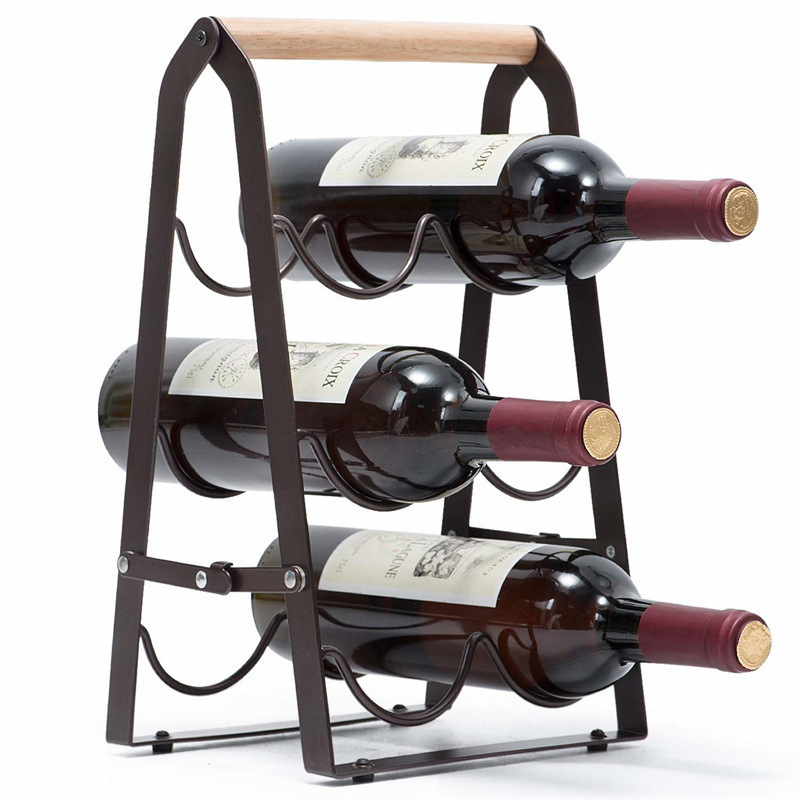 6 Bottle Iron Collapsible Stor - Home Bar Shelves review and price
